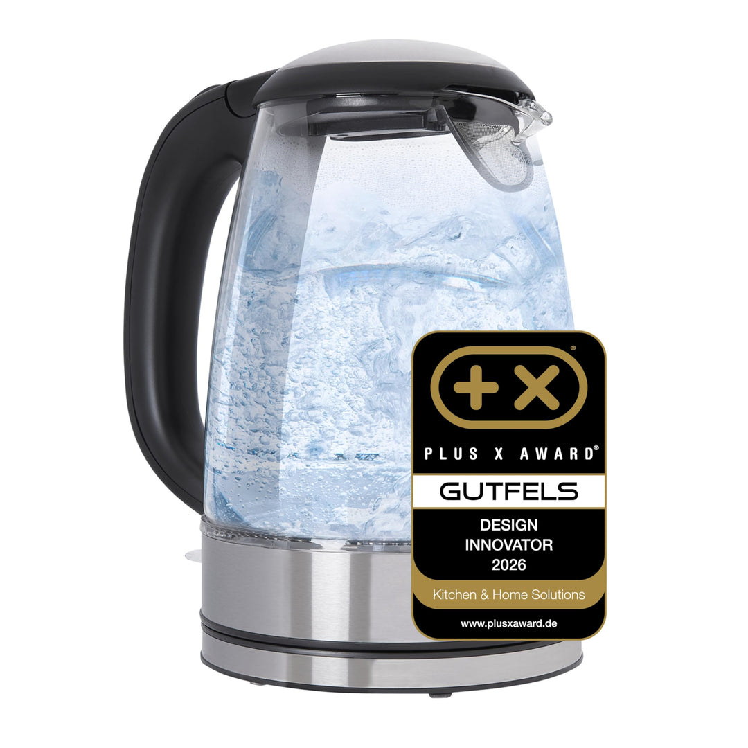 GUTFELS Wasserkocher Water 4010 | Elektrischer Wasserkocher 1,7 Liter | 2200 Watt | Anti Kalk | Über