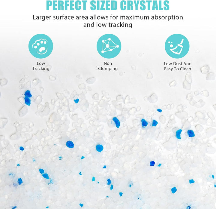 Nobleza - 4 x 3.8L Arena para Gatos de sílice Camada para gatitos de Gel de Diamante Absorbente， Cóm