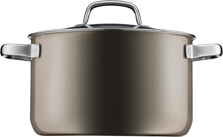 WMF Fusiontec Mineral Kochtopf gross 24cm, Glasdeckel, Fleischtopf Induktion 6,4l, High-Tech Keramik