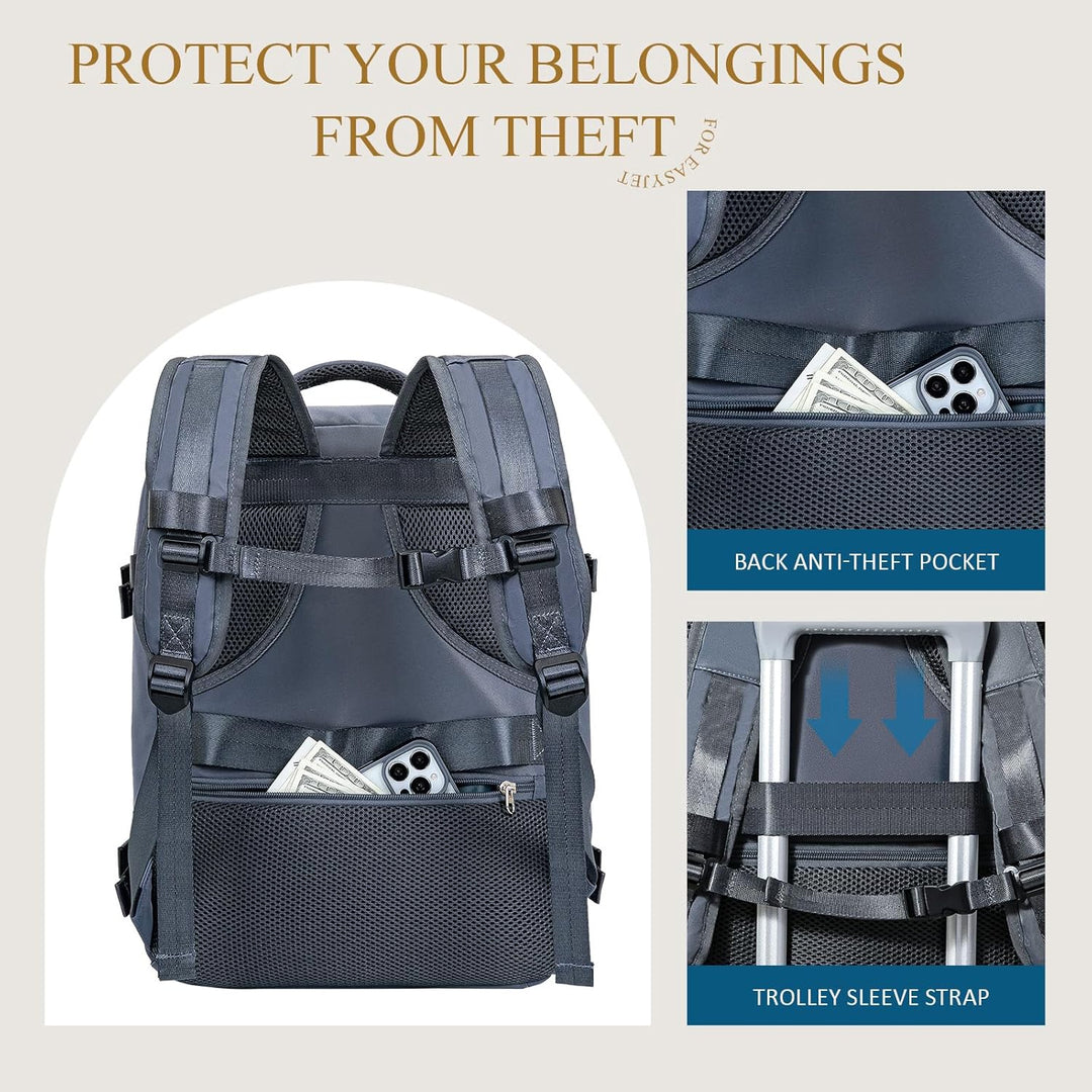 Lossga Handgepäck für Easyjet 45x36x20 Reiserucksack Damen Rucksack Männer Frauen Wanderrucksack Was