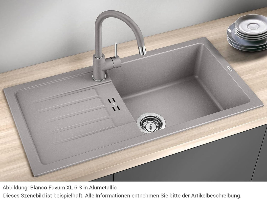 BLANCO FAVUM XL 6 S | SILGRANIT weiss | Einbauart: Einbau von Oben | reversibel | ohne Ablauffernbed