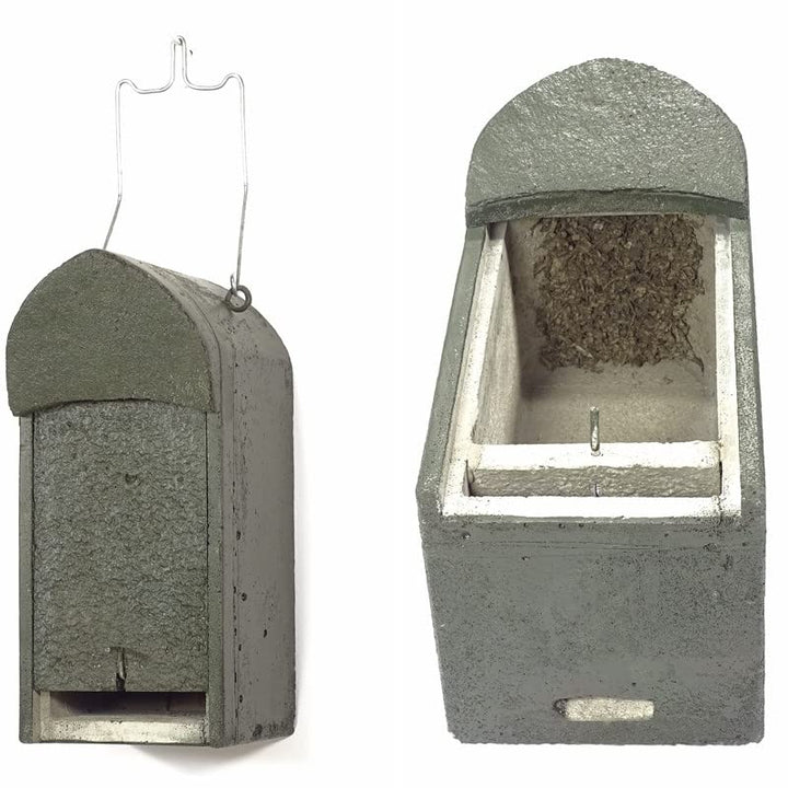 Nistkasten Fledermaushöhle mit Zwei Einschlüpfen 12 mm aus Holzbeton