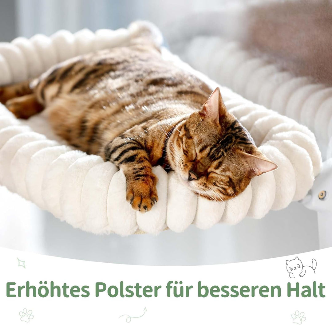 GUUSII HOME Katzen Fensterliege Faltbar Katzenbett Fenster Katzenliege Fensterbank Hängematte 4 Saug
