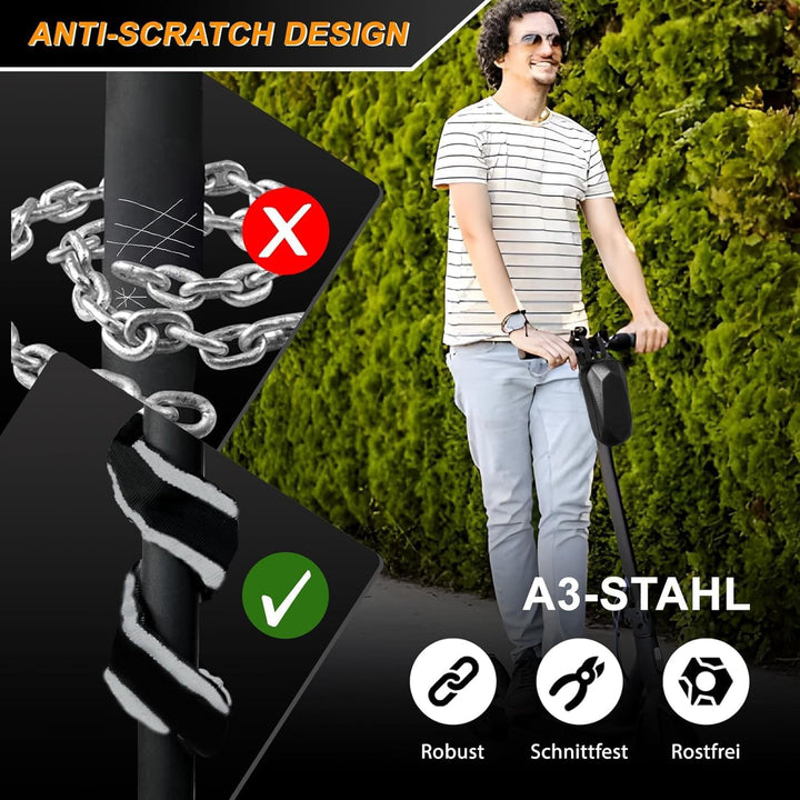 E Scooter Schloss,Mini Schloss für E Scooter,Diebstahlschutz Handschellenschloss,E Roller Schloss mi