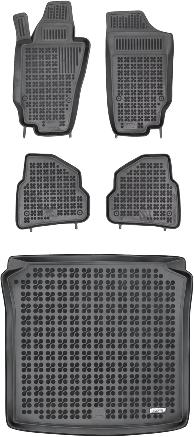 M MOTOS Satz Gummifussmatten und Kofferraummatten für SEAT Ibiza IV 2010-2017 Verbessern Sie Ihren R