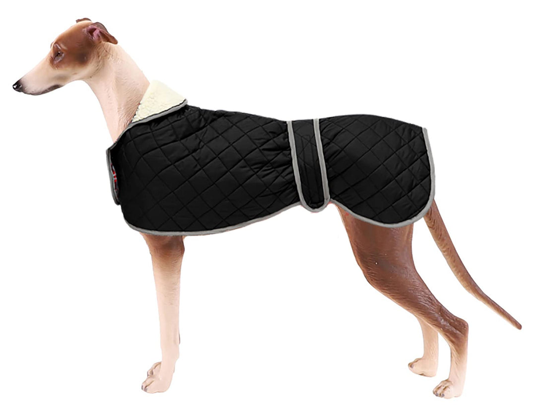 Geyecete - Windhund Warmer wintermantel, Hundemantel mit Dickes Steppfutter, verstellbaren Outdoor H