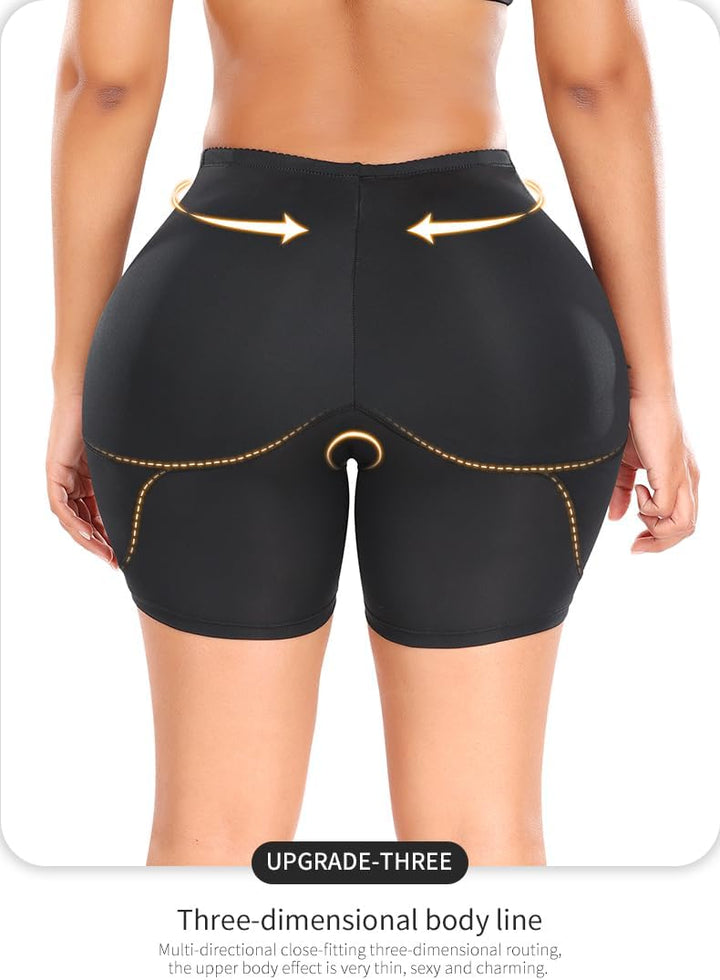 YINGKE Damen Miederpants Gepolstert Po Push Up Butt Lifter Miederhose Kontrolle Shapewear Figurforme