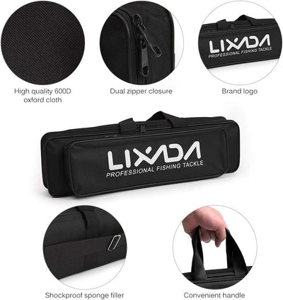 Lixada Telescopic Fishing Rod and Spool Combo Kit with 100 m Fishing Line Bait Hook Jig Head Fishing