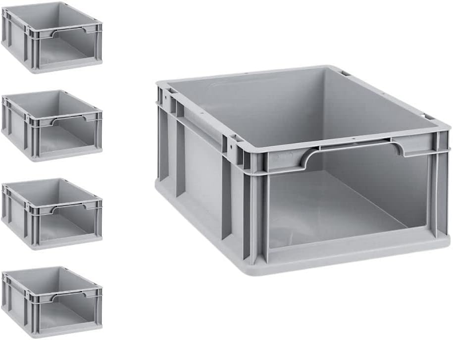 SparSet 5x Eurobox NextGen Store | HxBxT 17x30x40cm | 16 Liter | Front offen | Eurobehälter, Transpo
