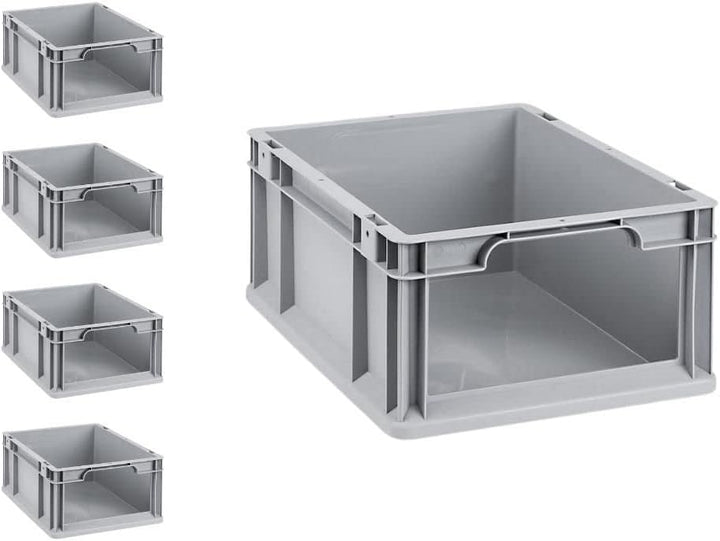 SparSet 5x Eurobox NextGen Store | HxBxT 17x30x40cm | 16 Liter | Front offen | Eurobehälter, Transpo