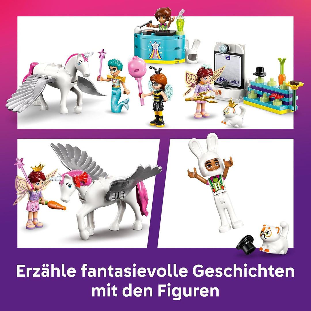 LEGO Friends Kostümparty mit Einhorn und Fee - Spielzeug für Mädchen ab 6 Jahren, inkl. Bühne, DJ-Pu