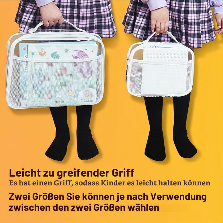 holay 4er-Packung PVC mit Reissverschluss Blocks Set, Spielzeug, Ton, Brettspiel Aufbewahrung Organi