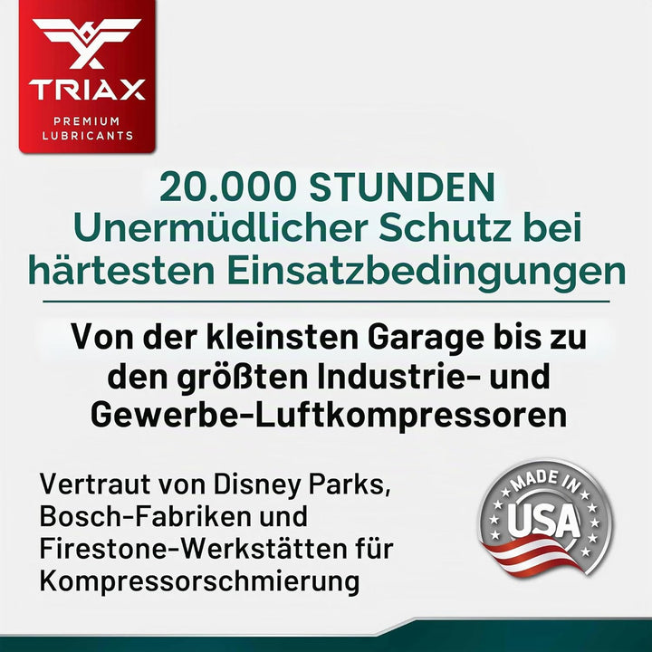 TRIAX Kompressor MV ISO100 (SAE30) – Vollsynthetisches Kompressor‑Öl, Non Detergent – Hohe Temperatu