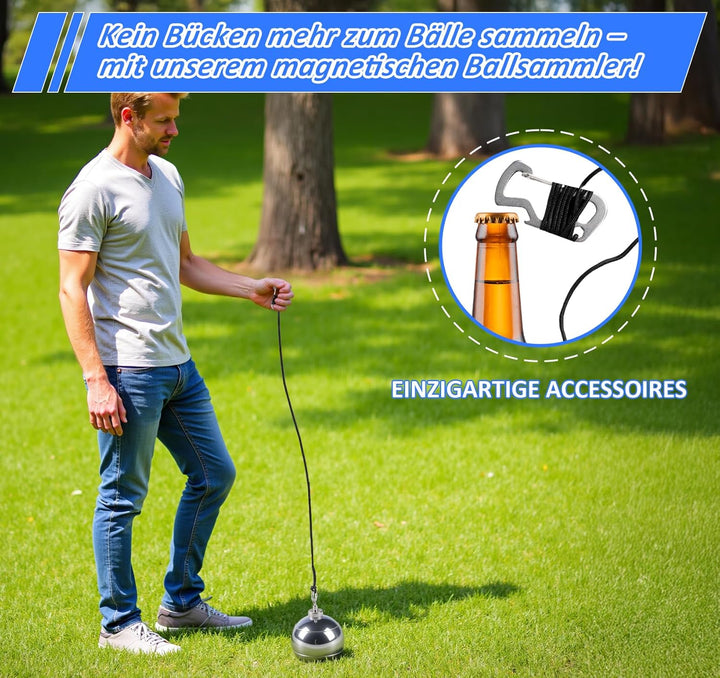 Boule Set mit Boccia Kugeln & Gravur – Personalisierte Petanque Metallkugeln (73mm/720g) mit Abstand