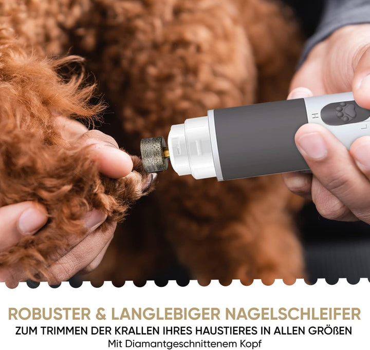 animigo Krallenschleifer für Hunde & Katzen - Motor mit 2 Geschwindigkeiten & USB Anschluss - Sehr L