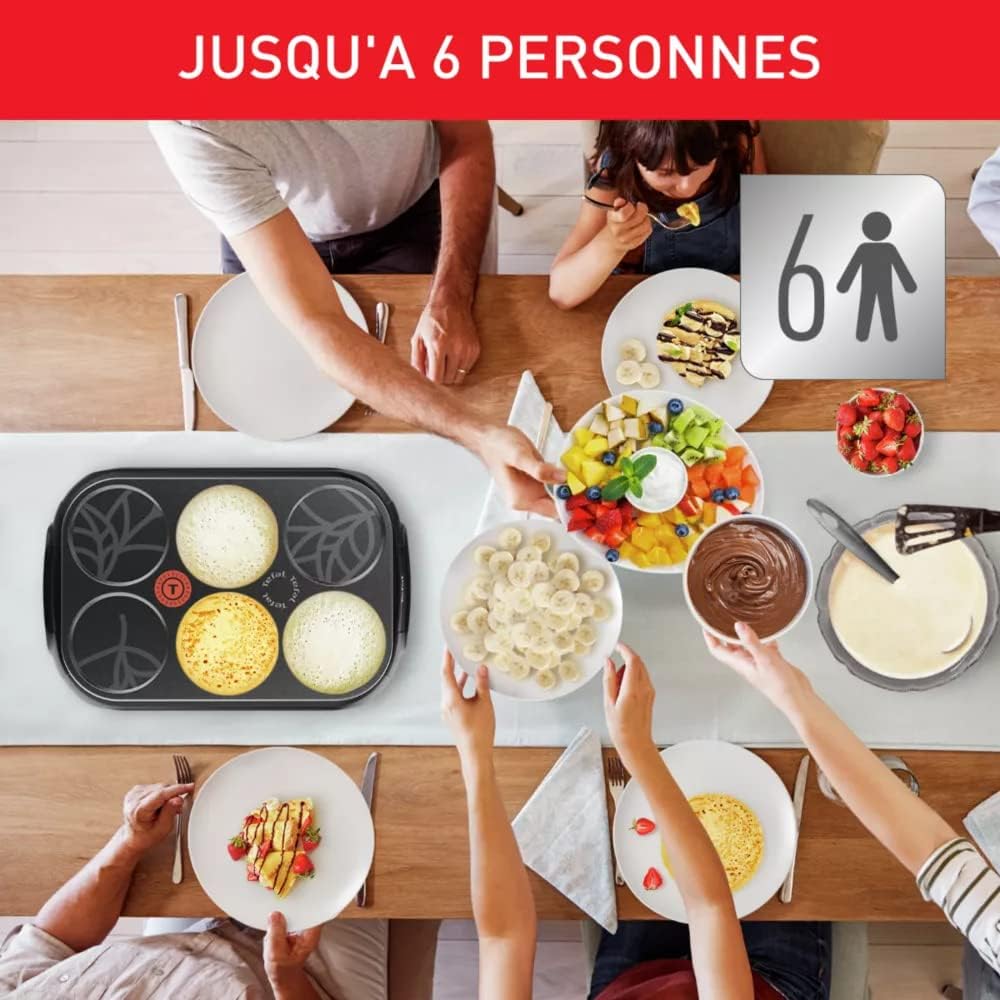Crêpière électrique Tefal Eco Crep'Party PY55E810 1000 W Noir