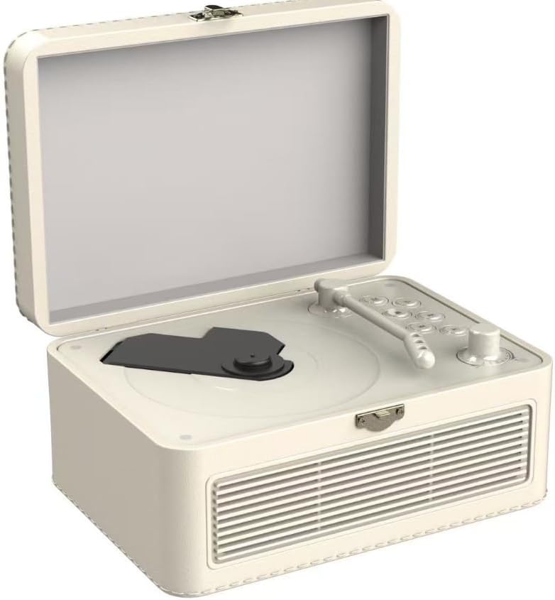 Gueray Tragbarer Bluetooth CD-Player mit Lautsprechern 3600mAh Wiederaufladbarer Vintage CD Spieler