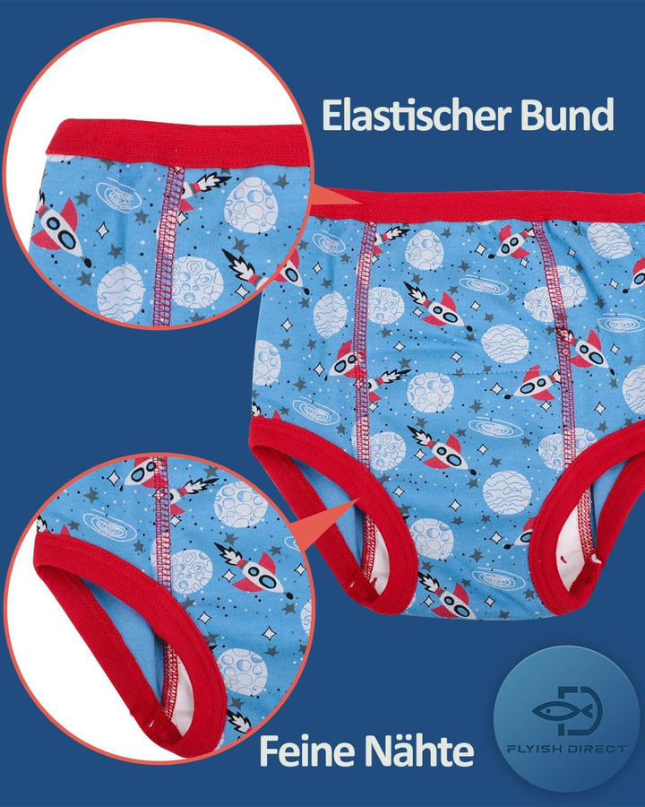 FLYISH DIRECT Töpfchen Trainingshose - Packung mit 6 Baby Trainingshosen Töpfchen Unterwäsche Kleink