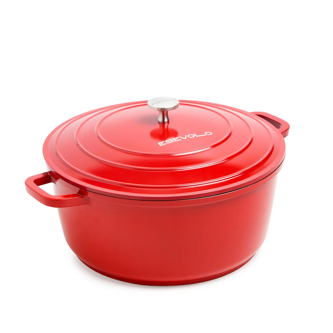 Bräter mit Deckel Schmortopf Induktion 28 cm Dutch Oven Stil, 6,3 L | Brot Backen, leichter als Guss