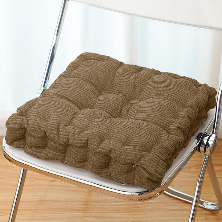 2er Set Sitzkissen, Dickes Stuhlkissen 40x40cm, Sitzpolster Outdoor & Indoor, für Gartenstuhl, Küche