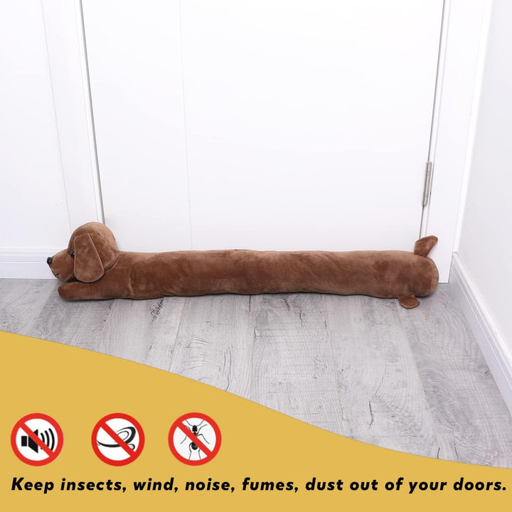 Zugluftstopper für Hunde unter der Tür, strapazierfähig, 1.4 kg, 86.4 cm, dekorativer Stoff, Tür-Zug