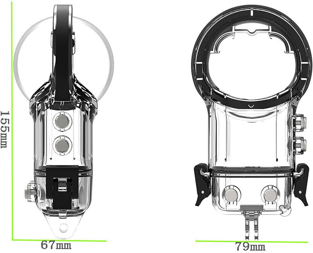 LICHIFIT Wasserdichtes Gehäuse versiegelte Tauchtasche für Insta360 X3 Panorama-Kamera-Schutzhülle m