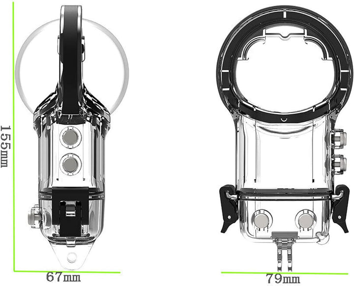 LICHIFIT Wasserdichtes Gehäuse versiegelte Tauchtasche für Insta360 X3 Panorama-Kamera-Schutzhülle m