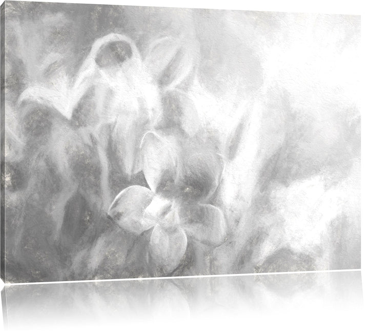Pixxprint Lilane Lavendelblumen Kunst als Leinwandbild/Grösse: 100x70 / Wandbild/Kunstdruck/fertig b