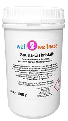 Sauna - Eiskristalle/Menthol - Kristalle in einer 500g Dose - aus 100% reinem Minzöl
