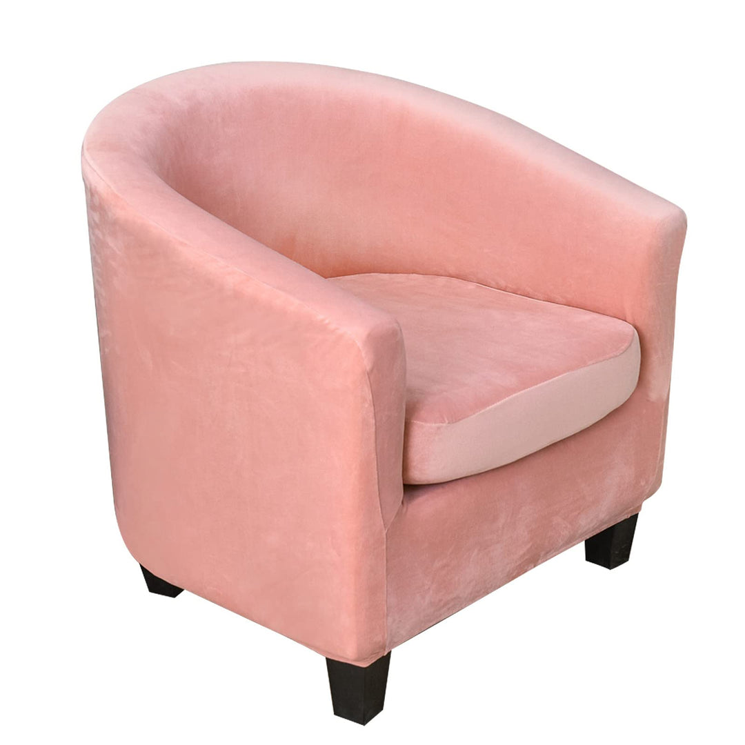 TOPCHANCES 2 Stück Tub Club Stuhlhussen, hohe Stretch-Sessel, Sofa-Schonbezug mit Kissenbezug, Samt-