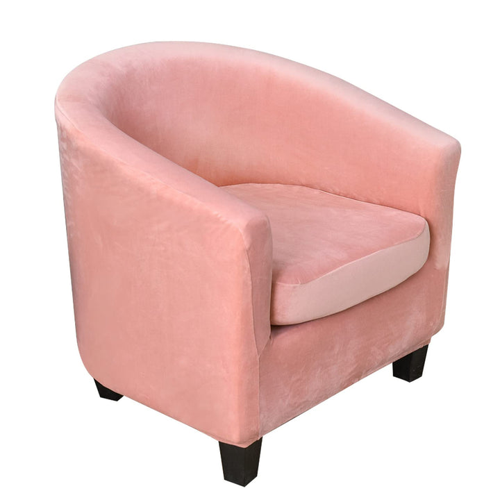 TOPCHANCES 2 Stück Tub Club Stuhlhussen, hohe Stretch-Sessel, Sofa-Schonbezug mit Kissenbezug, Samt-