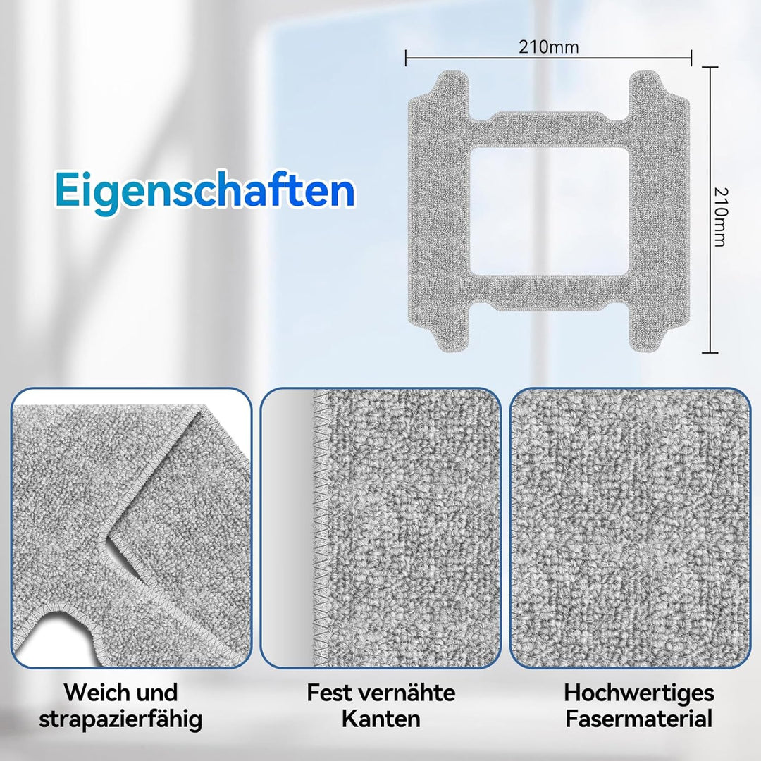 Reinigungstücher Zubehör, 4 Stück Ersatz, Anwendbar auf YW336 Fensterputzroboter