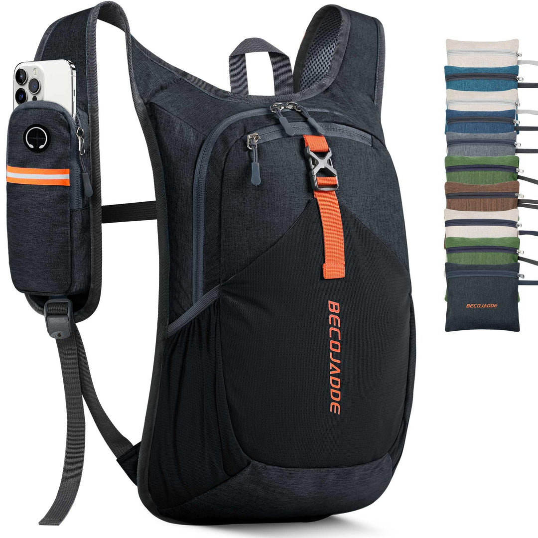 15L Wanderrucksack Herren Kleiner Rucksack Damen Leichter Daypack Tagesrucksack Faltbarer Trekkingru