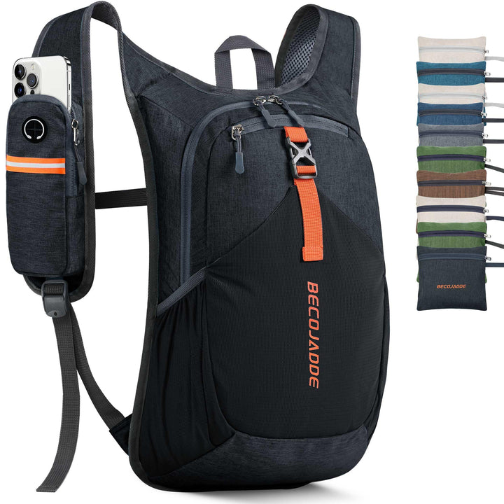 15L Wanderrucksack Herren Kleiner Rucksack Damen Leichter Daypack Tagesrucksack Faltbarer Trekkingru