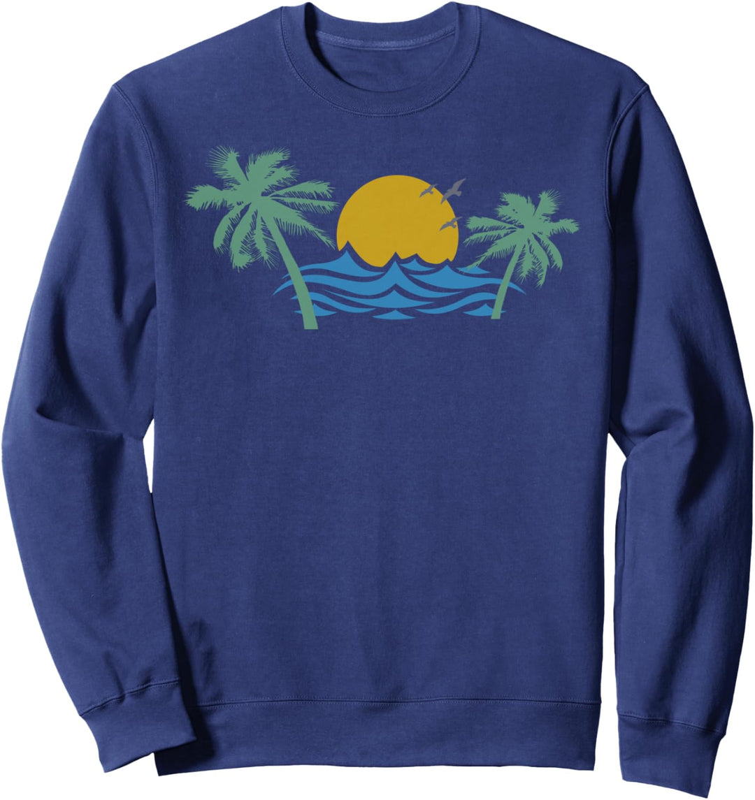 Cool Breeze Ocean Waves Sun And Palms Sweatshirt