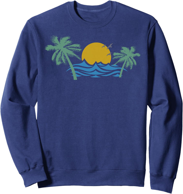 Cool Breeze Ocean Waves Sun And Palms Sweatshirt