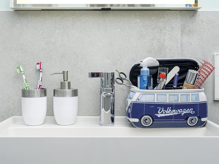 BRISA VW Collection - T1 Bulli Bus Kulturbeutel Kosmetiktasche | Volkswagen Universaltasche Waschbeu