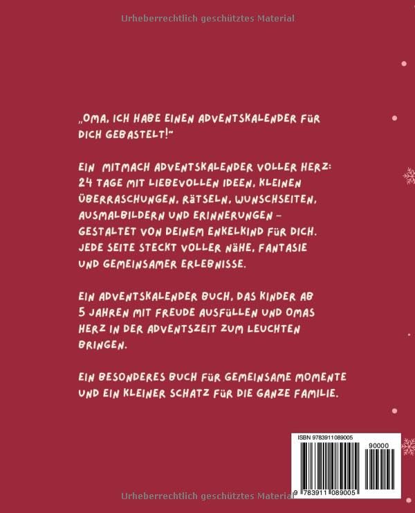 OMA ich habe einen Adventskalender für dich gebastelt – Mitmach Adventskalender für Oma und EnkelInn
