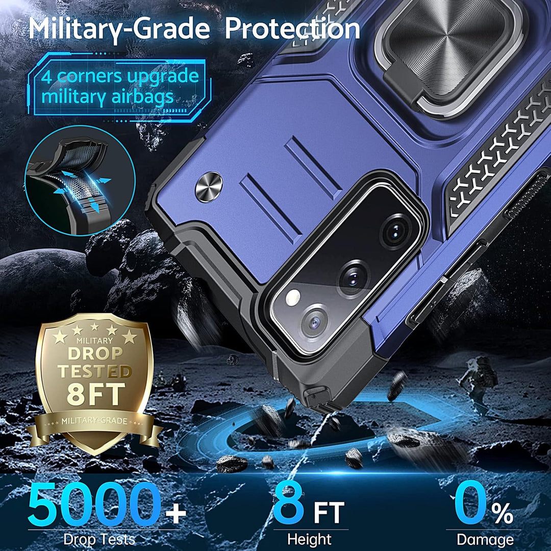 DASFOND Armor Hülle für Samsung Galaxy S20 FE 4G/5G Case Militär Stossfest Handyhülle [Upgrade 2.0]