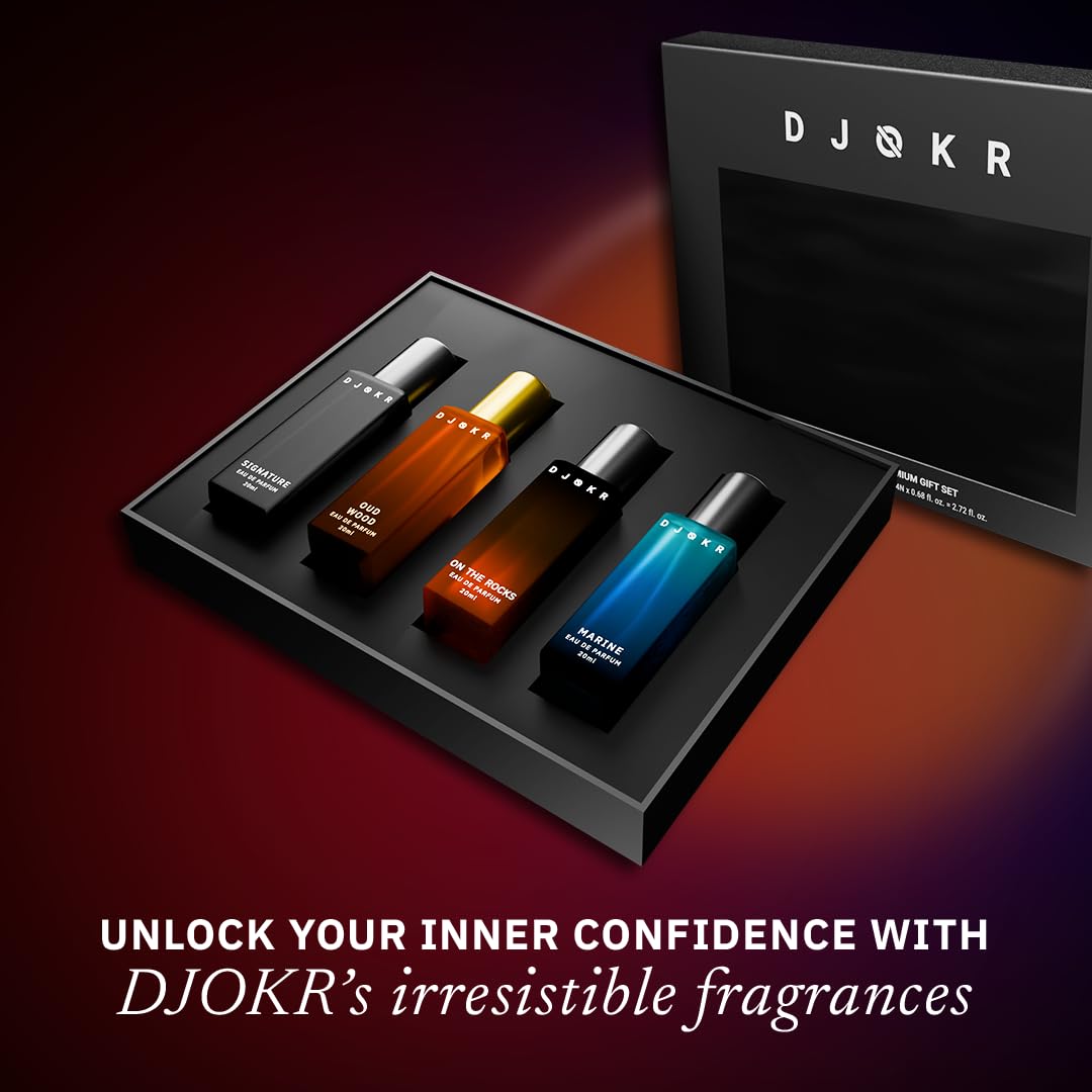 DJOKR Perfume For Men Gift Set Pack of 4x20 ML | Eau De Parfum | Premium Luxury Long Lasting Fragran
