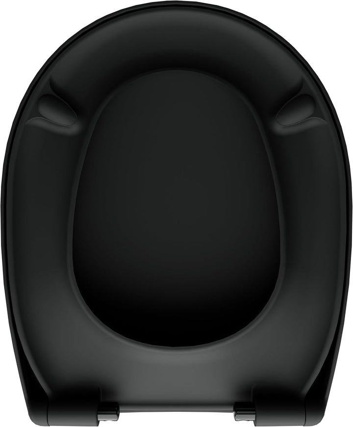 LUVETT® WC-Sitz mit Absenkautomatik C100 oval universell, Toilettendeckel mit 3 Edelstahl Montagelös