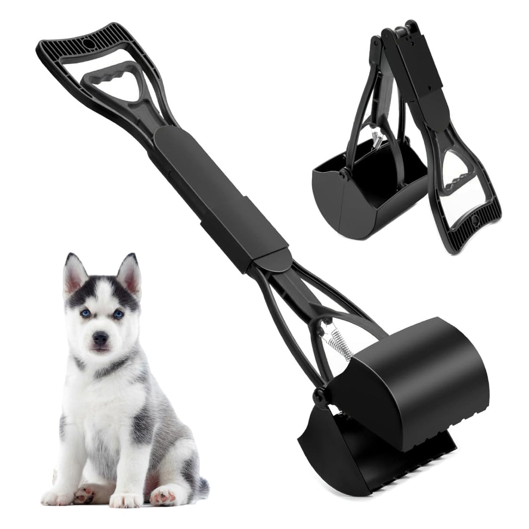Linxor – Zange, Schaufel für Hundekot oder andere Tierexkremente – 80 cm – Schwarz