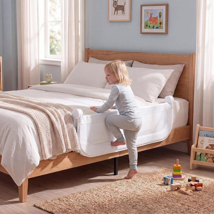 RELAX4LIFE Bettgitter Rausfallschutz, 120 x 60 cm, zusammenklappbares Bettschutzgitter, Kinderbettgi