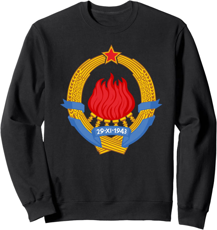 Jugoslovenski Grb Yugoslavia Jugoslavija Coat of Arms Sweatshirt