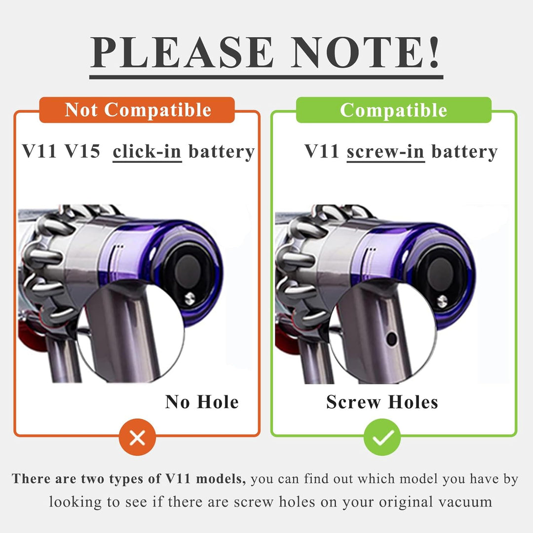 DTK Ersatzakku für Dyson V8 SV10 Akku Staubsauger Absolute, Animal, Fluffy Li-Ionen Batterie Vakuum-