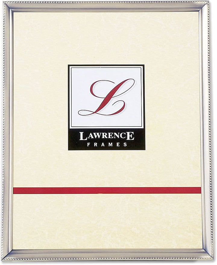 Lawrence Frames 11580 Bilderrahmen, Zinn, 20,3 x 25,4 cm, mit Perlenbordüre zinnfarben 8x10, zinnfar