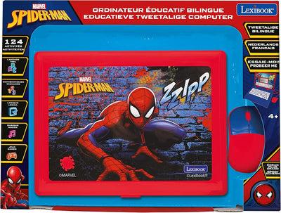 Lexibook JC598SPi10 Spiderman, Spider-Man, Lerncomputer, zweisprachig, Französisch/Niederländisch, S