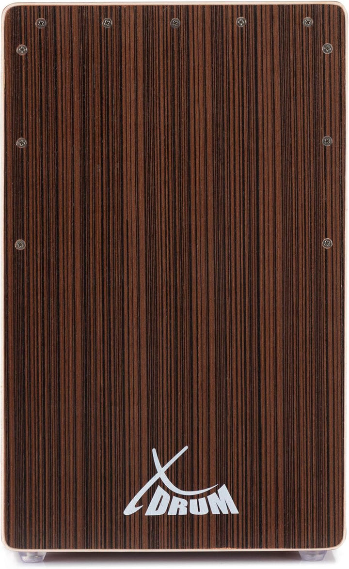 XDrum Cajon El Bajo Bass Port Cocoa Brown/Ebony - Integrierter Bass Port für druckvollen Sound - Tro