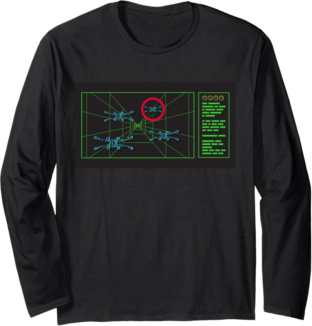 Star Wars X-Wing Starfighter Targeting Screen Langarmshirt