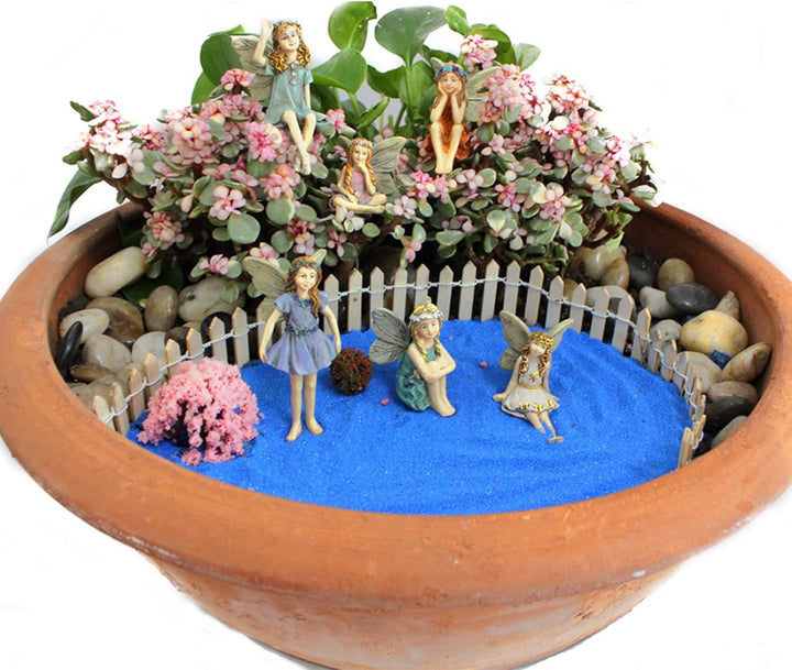 Elfen Figuren Garten Feengarten Zubehör Wichtel Figuren Miniatur Garten Feen Dekor Feenflügel Garten